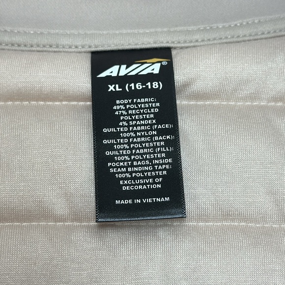 AVIA Mixed Media Jacket Full Zipper Taupe XL 16-18 - Picture 6 of 12